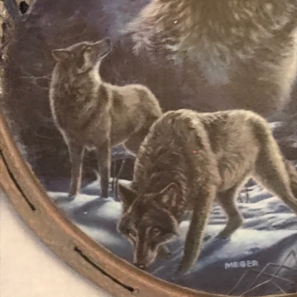 James Meger Call of the Night Wilderness Guardians Collector Plate Glows n Dark - Picture 5 of 10